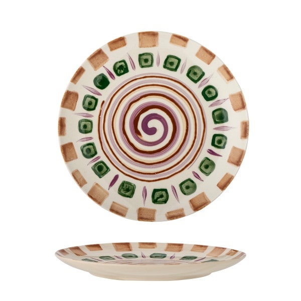Bloomingville Shama borden groen Ø20,5cm set van 6 stuks
