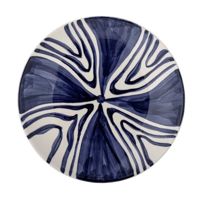 Bloomingville Shama borden blauw Ø27cm set van 6 stuks - 82060435