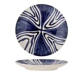 Bloomingville Shama borden blauw Ø27cm set van 6 stuks Bloomingville Shama borden blauw Ø27cm set van 6 stuks