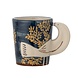 Bloomingville Hezha mokken blauw set van 4 stuks - 82066105 Bloomingville Hezha mokken blauw set van 4 stuks - 82066105