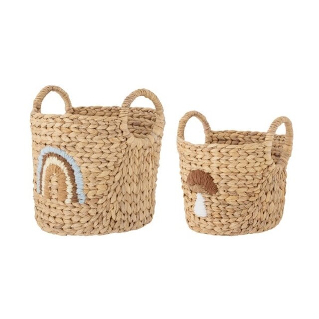 Bloomingville Mini Agnes storage baskets set of 2 pieces - 82058539 Bloomingville Mini Agnes storage baskets set of 2 pieces - 82058539