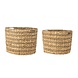 Bloomingville Indra manden naturel set van 2 stuks - 82064179 Bloomingville Indra manden naturel set van 2 stuks - 82064179
