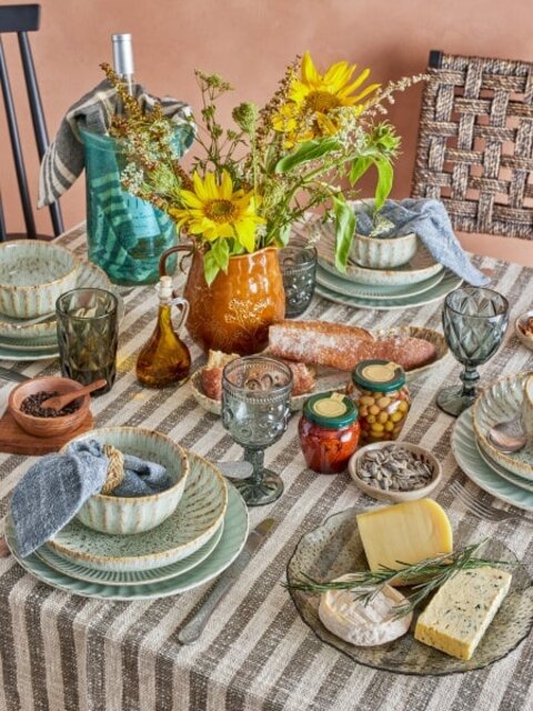 Bloomingville Fleur tallrikar Ø27cm set med 6 delar - 82068009