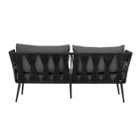 Bloomingville Pavone bank zwart - 82064276 Bloomingville Pavone bank zwart - 82064276