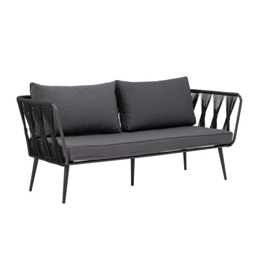 Bloomingville Pavone bank zwart - 82064276 Bloomingville Pavone bank zwart - 82064276