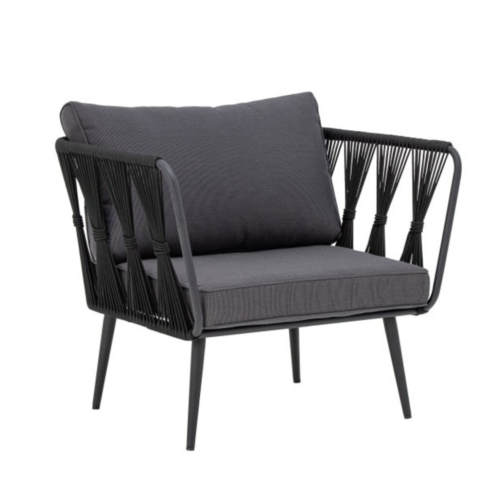 Bloomingville Pavone Loungesessel schwarz - 82064275 Bloomingville Pavone Loungesessel schwarz - 82064275