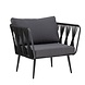 Bloomingville Pavone loungestoel zwart - 82064275 Bloomingville Pavone loungestoel zwart - 82064275