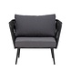 Bloomingville Pavone loungestoel zwart - 82064275 Bloomingville Pavone loungestoel zwart - 82064275