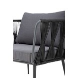 Bloomingville Chaise longue Pavone noir - 82064275 Bloomingville Chaise longue Pavone noir - 82064275