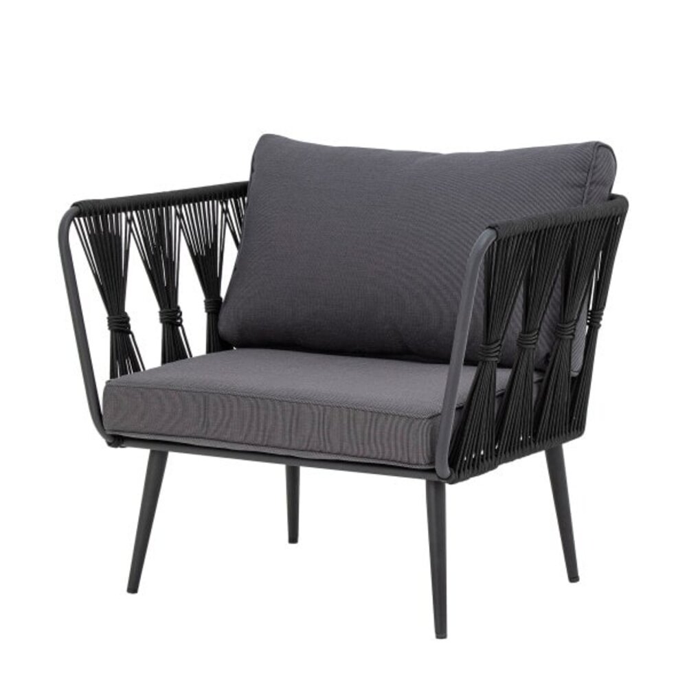 Bloomingville Pavone lounge chair black - 82064275 Bloomingville Pavone lounge chair black - 82064275