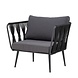 Bloomingville Pavone loungestoel zwart - 82064275 Bloomingville Pavone loungestoel zwart - 82064275