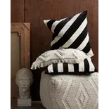 Nordal Coussin Theta noir/ivoire avec rembourrage - 2594