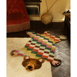 Doing Goods Archie check bear rug L - 1.45.10.094.099.5