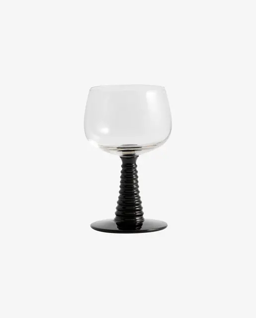 Nordal Verres à vin Gorm noir lot de 4 - 9107