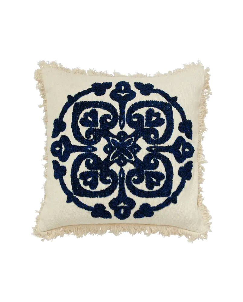 Nordal Cuscino Ursa bianco sporco/blu inclusa imbottitura - 2590 Nordal Cuscino Ursa bianco sporco/blu inclusa imbottitura - 2590