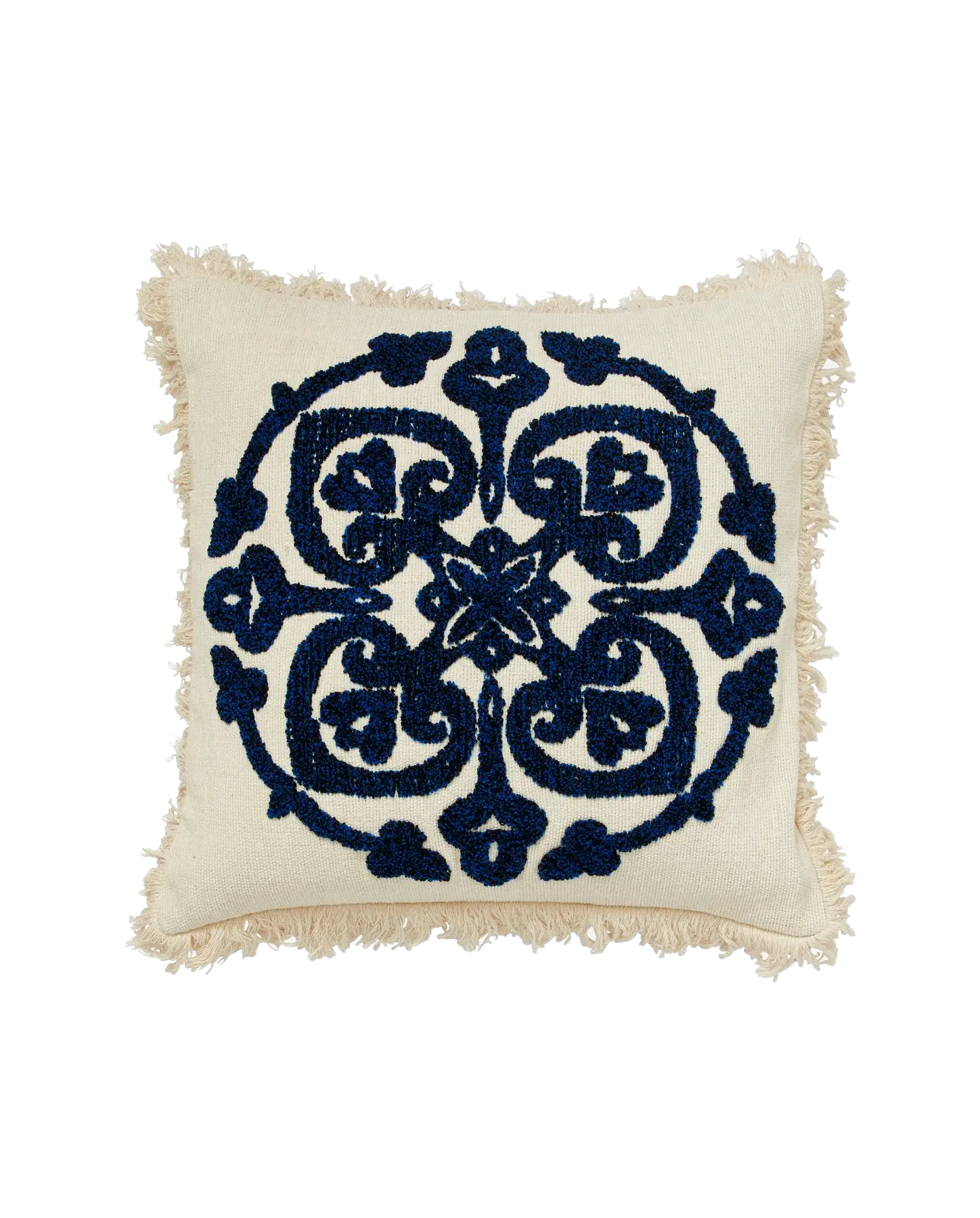 Nordal Coussin Ursa blanc cassé/bleu avec rembourrage - 2590