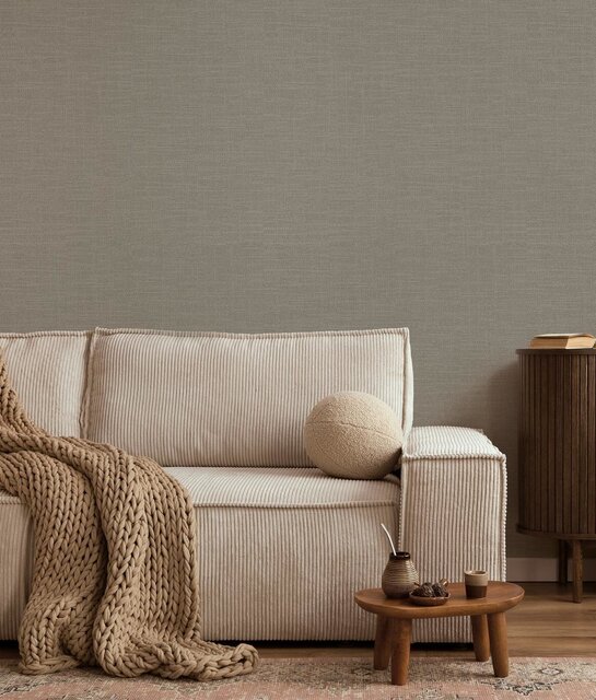 KEK Amsterdam Natural chic wallpaper linen look Havana - RW-006