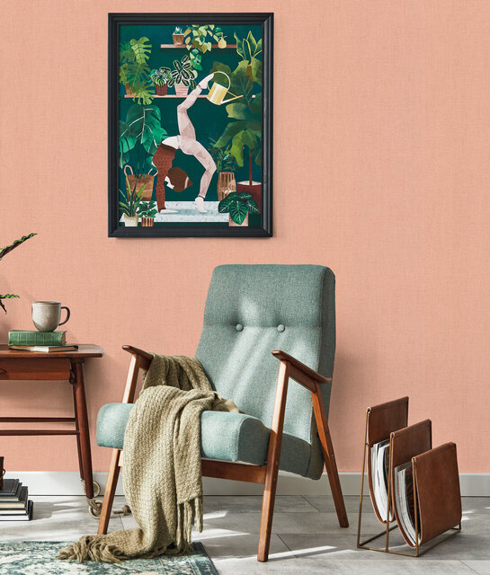 KEK Amsterdam Papel pintado natural chic aspecto lino Long Beach - RW-009