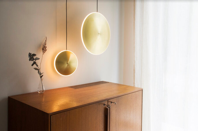 Graypants Lampada a sospensione Dish17v in ottone - GP-286