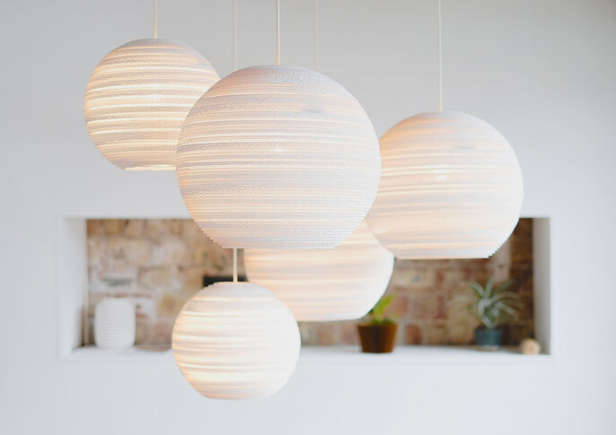 Graypants Moon 18 hanging lamp white - GP-1163
