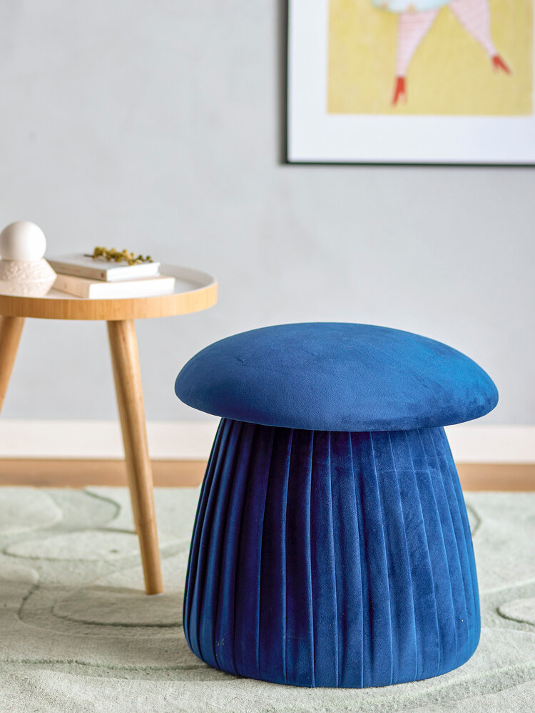 Bloomingville Roberta Pouffe blau - 82064258