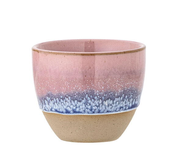 Bloomingville Cloe 82049300 - Set di 3 tazze in gres di colore blu, 380 ml, dimensioni: 9,5 x 10 cm