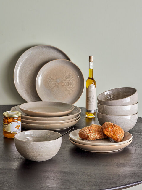 Bloomingville Taupe servicesæt med 12 dele - 82060575