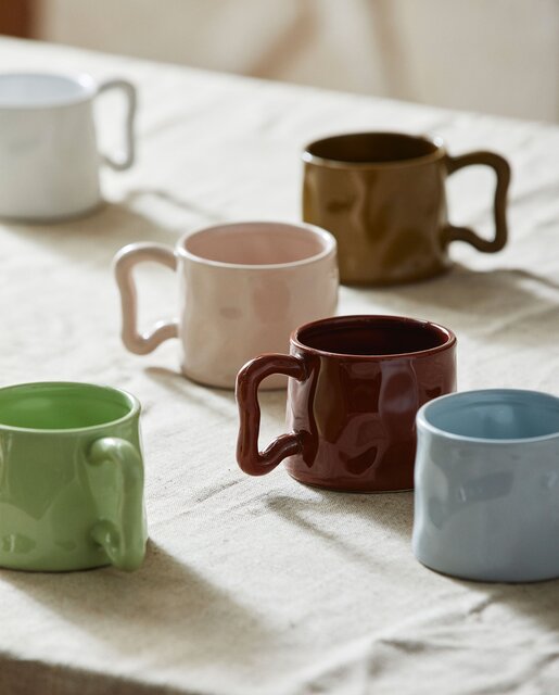 Nordal Wasabi mokken bruin set van 6 stuks - 6968 Nordal Wasabi mokken bruin set van 6 stuks - 6968