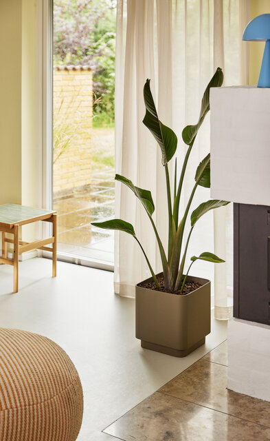 Hubsch Cube planters brown set of 2 pieces - 991915 Hubsch Cube planters brown set of 2 pieces - 991915