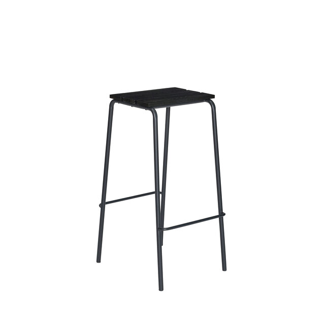 Hubsch Chaise de bar sur échasses noir - 991910