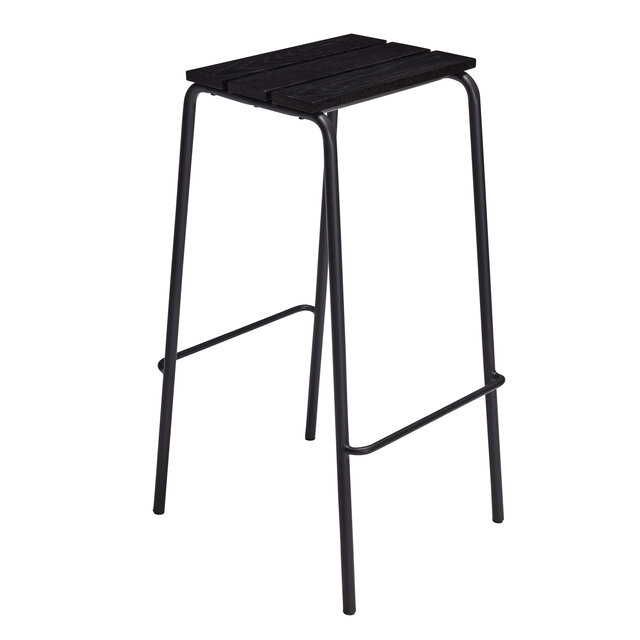 Hubsch Stelzen-Barhocker schwarz - 991910