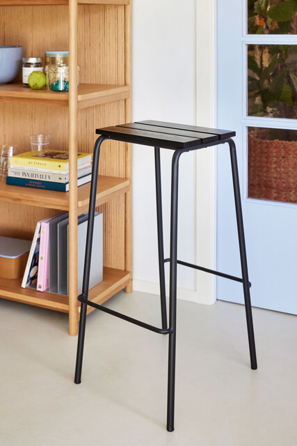 Hubsch Chaise de bar sur échasses noir - 991910