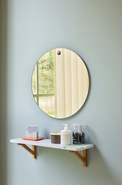 Hubsch Arki estante de pared gris/natural - 881915