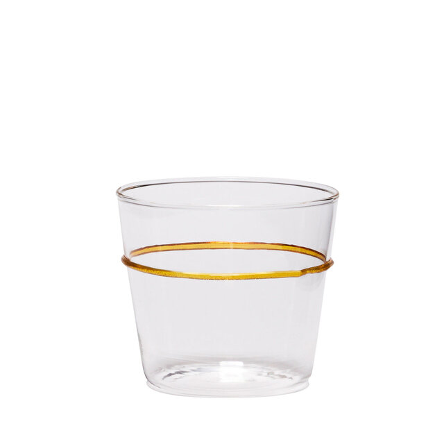 Hubsch Orbit glazen geel set van 6 stuks - 661901