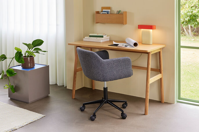 Hubsch Sedia da ufficio Rest grigia - 391906