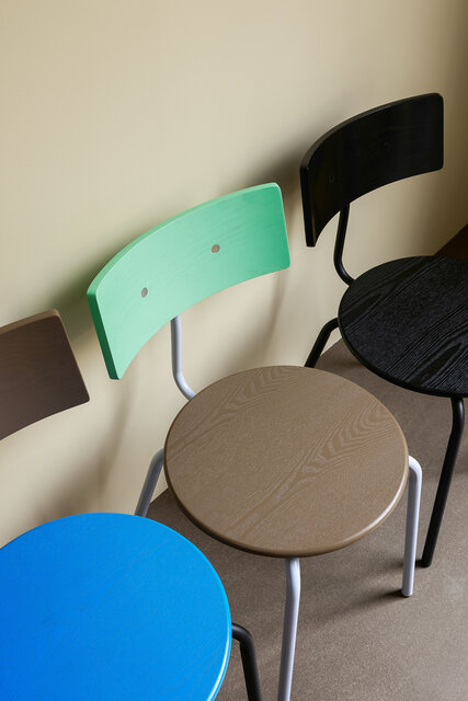 Hubsch Chaise Koi marron/vert/violet - 422003 Hubsch Chaise Koi marron/vert/violet - 422003