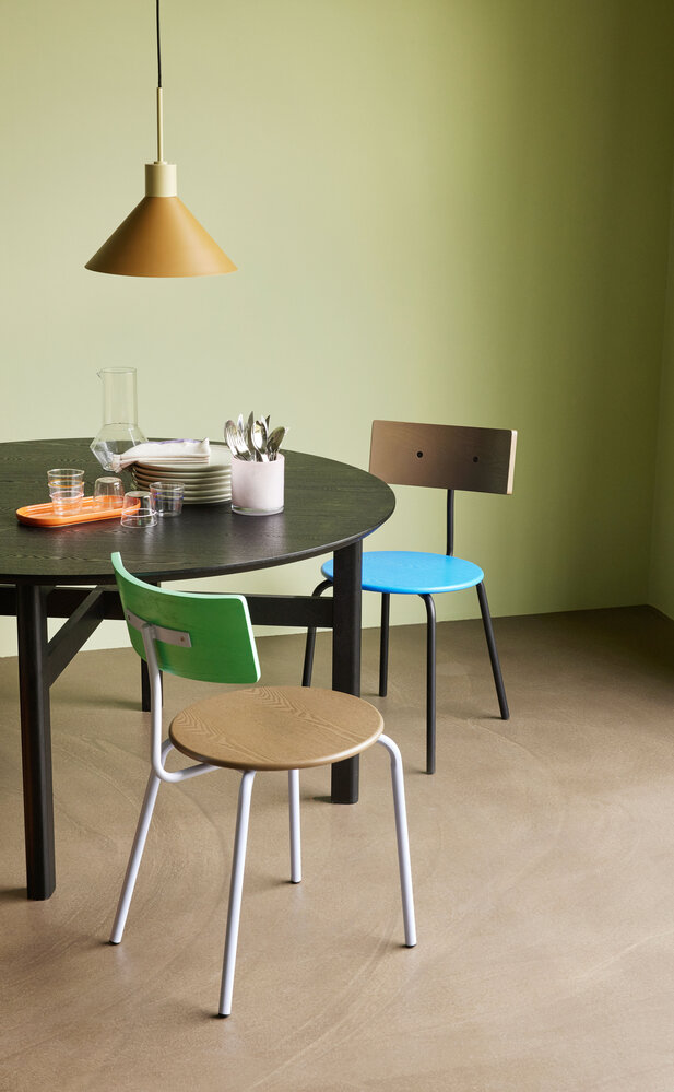 Hubsch Sedia Koi blu/marrone/nero - 422002 Hubsch Sedia Koi blu/marrone/nero - 422002