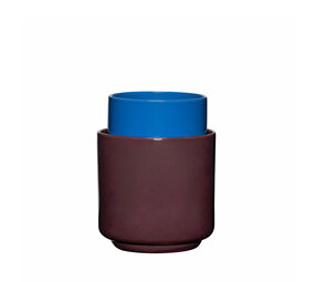Hubsch Deux Pots bloempotten/vazen paars/blauw Hubsch Deux Pots bloempotten/vazen paars/blauw