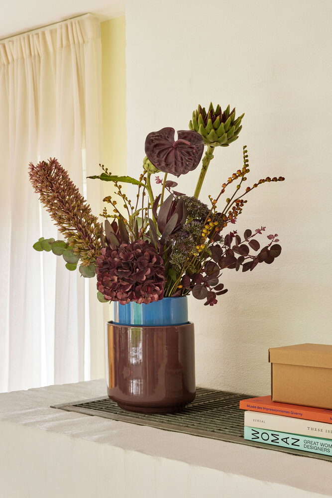 Hubsch Pots de fleurs/vases Deux Pots violet/bleu - 211912 Hubsch Pots de fleurs/vases Deux Pots violet/bleu - 211912