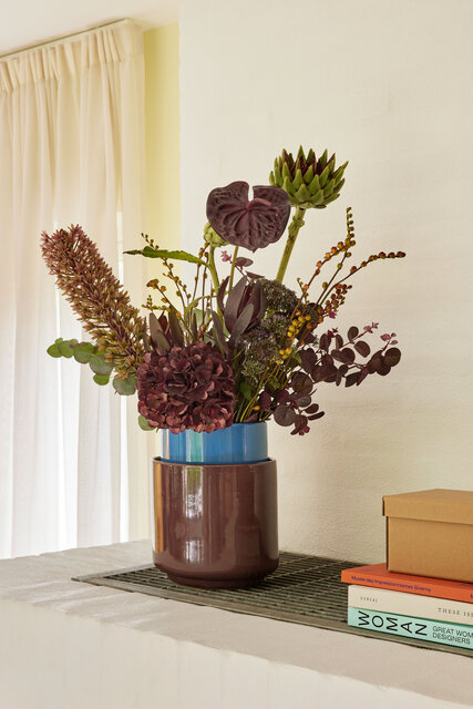 Hubsch Pots de fleurs/vases Deux Pots violet/bleu - 211912 Hubsch Pots de fleurs/vases Deux Pots violet/bleu - 211912