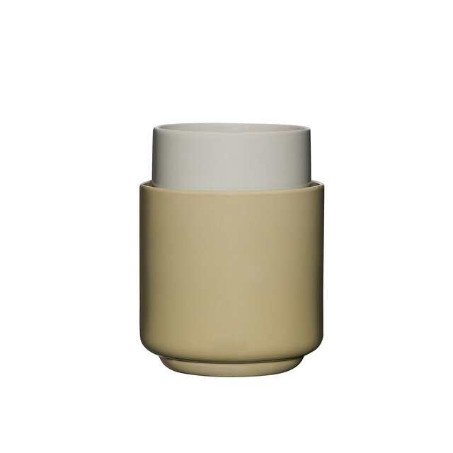 Hubsch Deux Pots flower pots/vases light green/sand - 211911