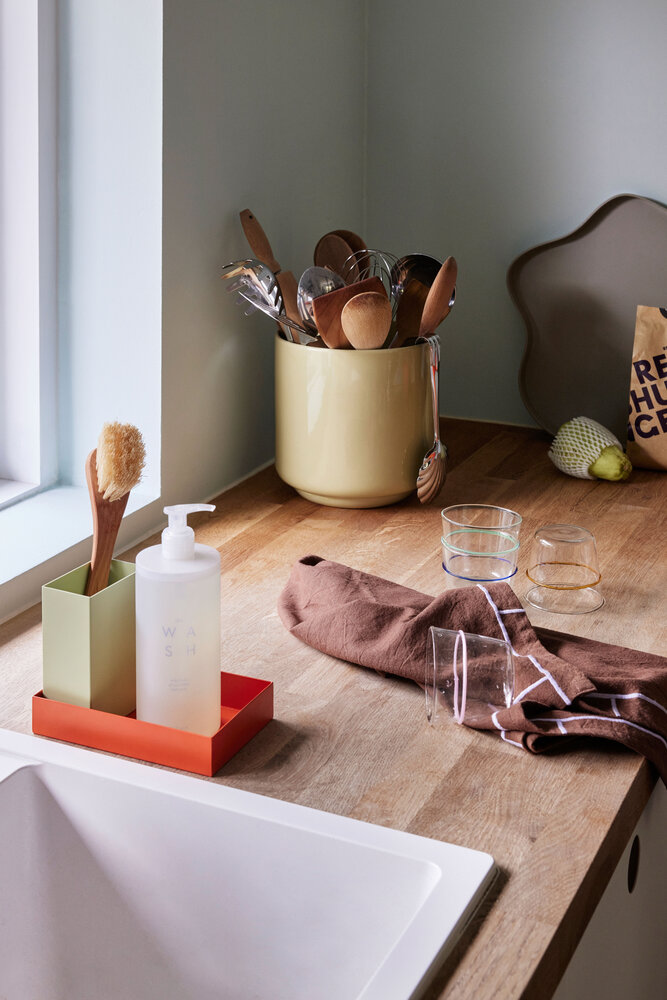 Hubsch Deux Pots blomkrukor/vaser ljusgrön/sand - 211911 Hubsch Deux Pots blomkrukor/vaser ljusgrön/sand - 211911