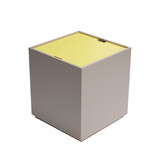 Hubsch Tavolino/contenitore Vault grigio/giallo - 021911 Hubsch Tavolino/contenitore Vault grigio/giallo - 021911