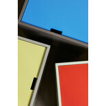 Hubsch Mesa auxiliar/caja de almacenamiento Vault gris/amarillo - 021911 Hubsch Mesa auxiliar/caja de almacenamiento Vault gris/amarillo - 021911