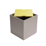 Hubsch Table d'appoint/boîte de rangement Vault gris/jaune - 021911