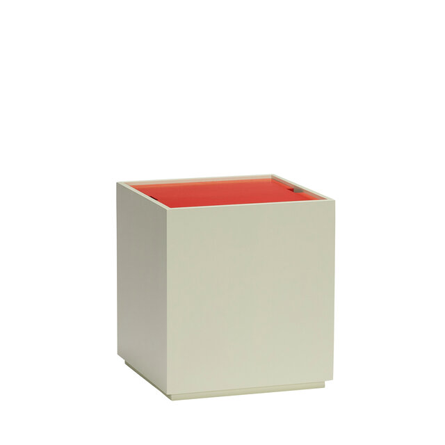 Hubsch Vault side table/storage box light green/red - 021910