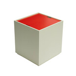 Hubsch Mesa auxiliar/caja de almacenamiento Vault verde claro/rojo - 021910 Hubsch Mesa auxiliar/caja de almacenamiento Vault verde claro/rojo - 021910