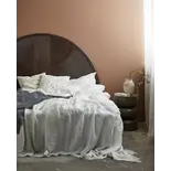 Nordal Colcha de lino con flecos - blanco Nordal Colcha de lino con flecos - blanco