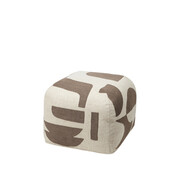 Broste Copenhagen Pouf Mundo marrone/beige - 70030208 Broste Copenhagen Pouf Mundo marrone/beige - 70030208