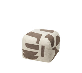 Broste Copenhagen Mundo puf brun/beige Broste Copenhagen Mundo puf brun/beige